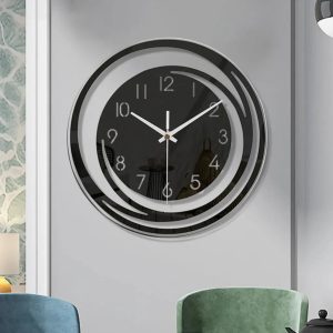 Horloge Murale Noire